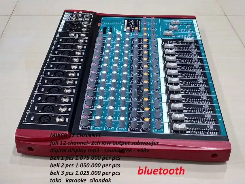 MIXER 12 CHANNEL full 12 channel- 2ch low output subwoofer digital dis