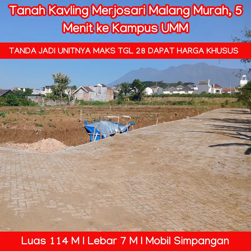 Tanah di Merjosari 5 Menit Kampus UMM Malang