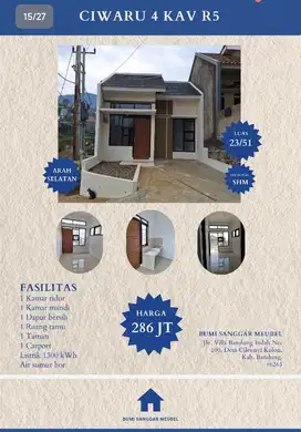 Dijual Rumah siap huni ciwaru 4 R-5 ujungberung