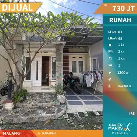 Dijual Rumah Terwat di Private Cluster Ikan Ikan Lowokwaru Malang