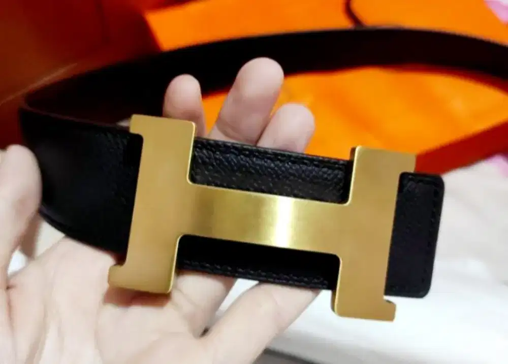HERMES BELT / IKAT PINGGANG PRIA MADE JN FRANCE  GENUINE LEATHER