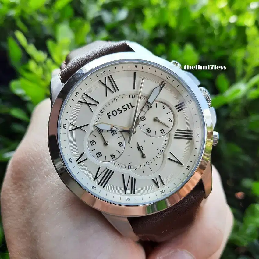 Jam tangan Fossil quartz chronograph roman dial ref FS4735 / 111502