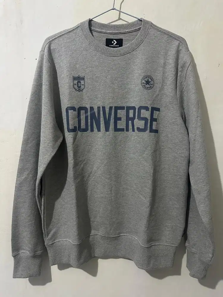 Converse Retro Soccer Crew Men's Sweatshirt - Vintage Grey Heather