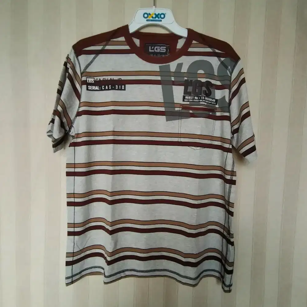 kaos LGS coklat salur ada saku