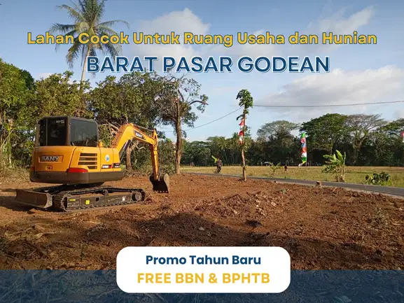 Dijual Tanah Jogja, Barat Pasar Godean, SHM P