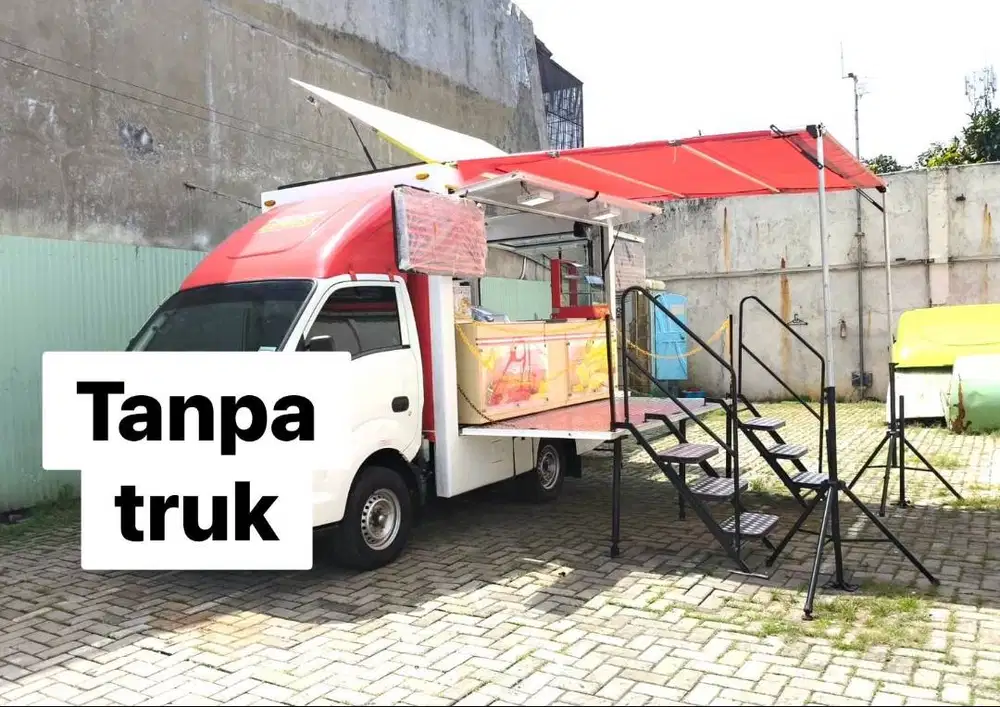 ex copotan 265KM SEPERTI BARU, Box Food truck Isuzu Traga bok pameran