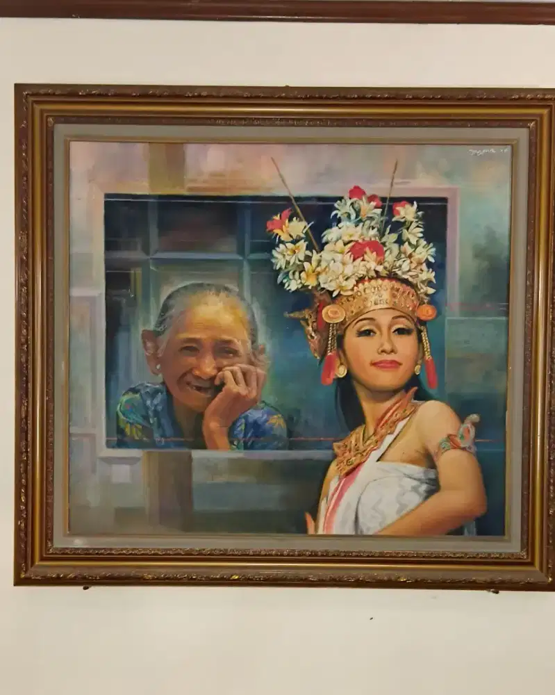 DIJUAL LUKISAN BALI ORI KANVAS CAT MINYAK