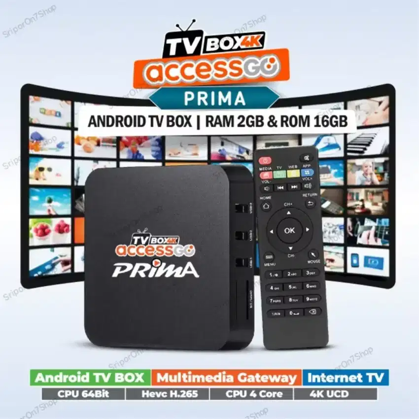 SET BOX TV Android, Wifi Ram2GB/16GB