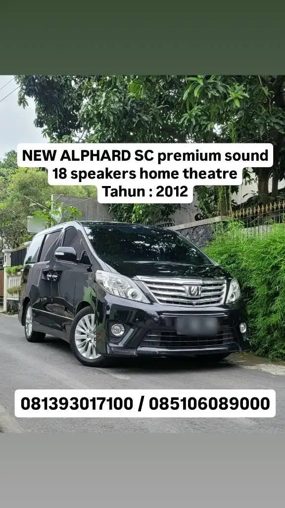NEW ALPHARD SC premium sound, th 2012, sudah ada coolbox