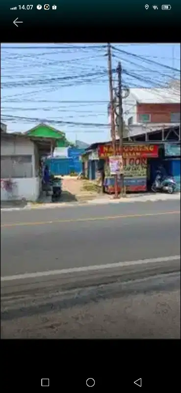 di jual tanah darat cocok untuk usaha di jln utama  SHM angkot 24 jam
