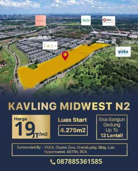 Kavling Midwest N2,Kavling Komersial BSD City,Jln BSD Boulevard Utara