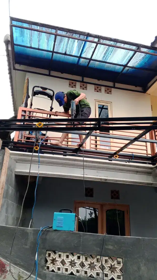 Kanopi ralling tangga stainless