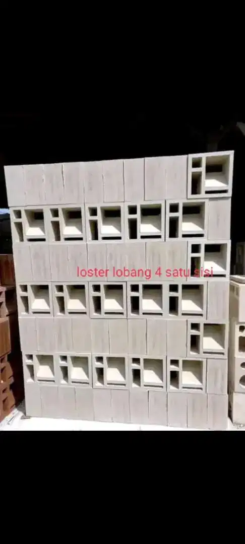 Loster beton minimalis lb4 putih 1sisi