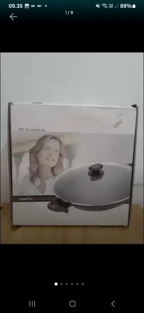 Jual wok 36cm with lid