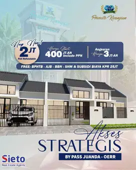 Dijual Rumah Cluster Premium Murah Permata Kwangsan Free Admin