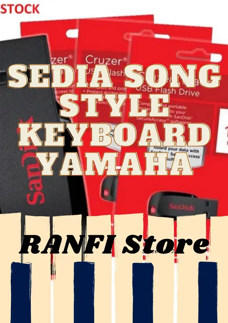 Jual USB Lagu Dan Style Keyboard Yamaha type  PSR SX dan Type PSR S