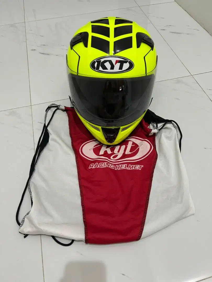 Helm full face Kyt  K2rider yellow Super fluo
