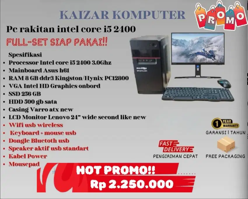 Pc rakitan intel core i5 2400 lengkap siap pakai