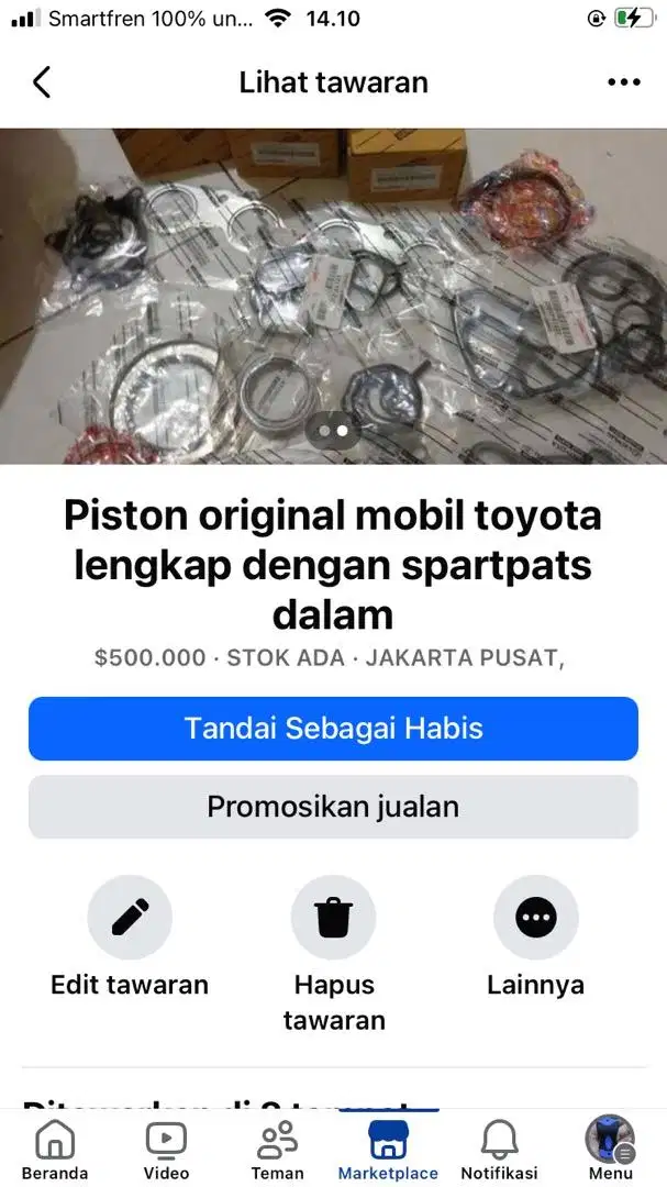 Piston original mobil