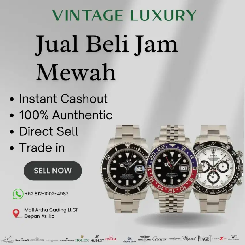 Terima Jual Beli Jam tangan Mewah Anda!