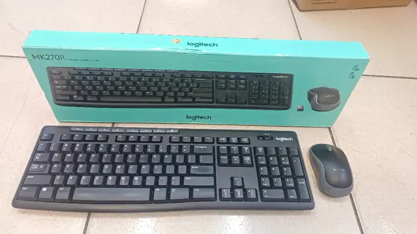 Keyboard logitech mk270r werreless bekas murah