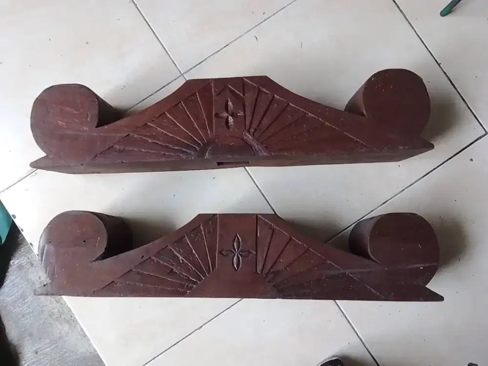 Gonjo kayu jati lawas unik umpak alas ganjal tiang rumah limasan jawa