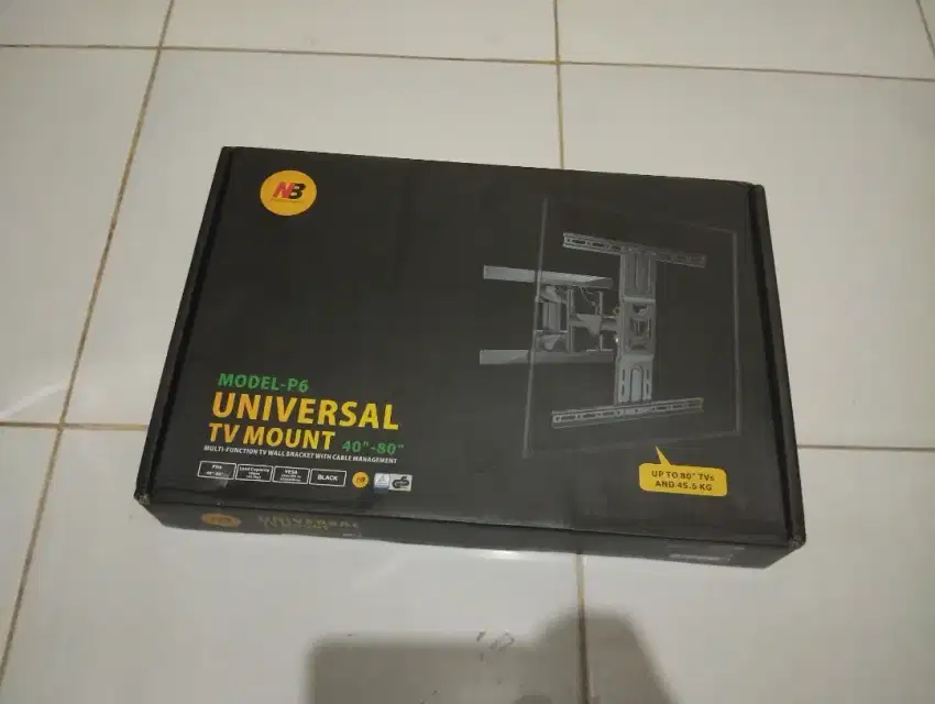 Bracket swivel LED 55-75 Inci + pasang