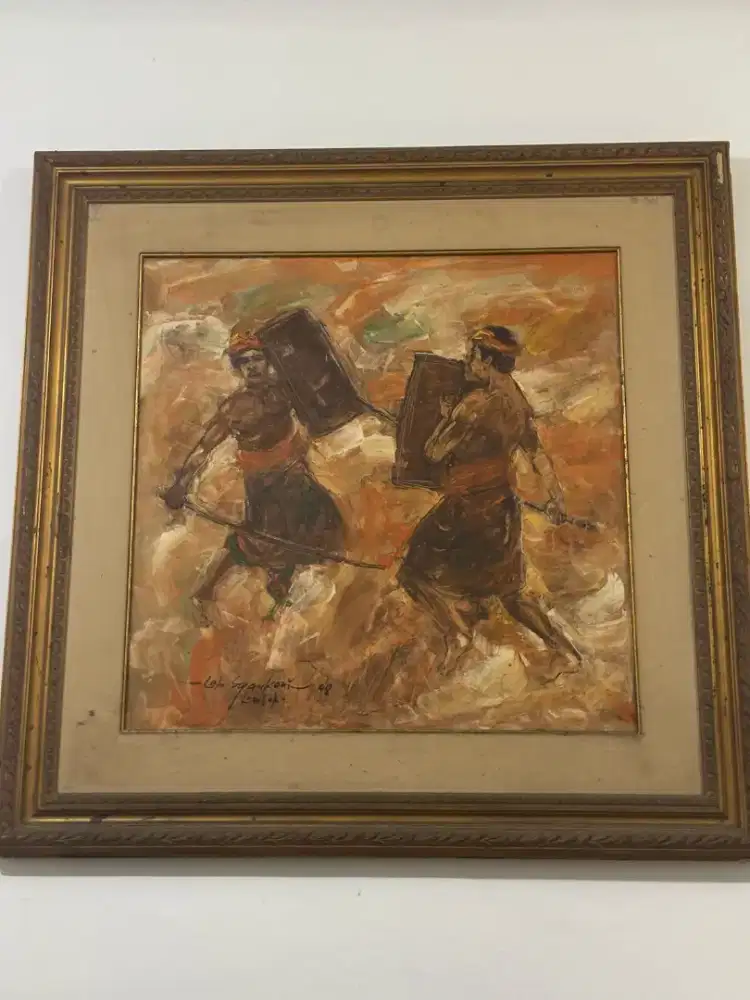 Lukisan lalu m syaukani antik lawas