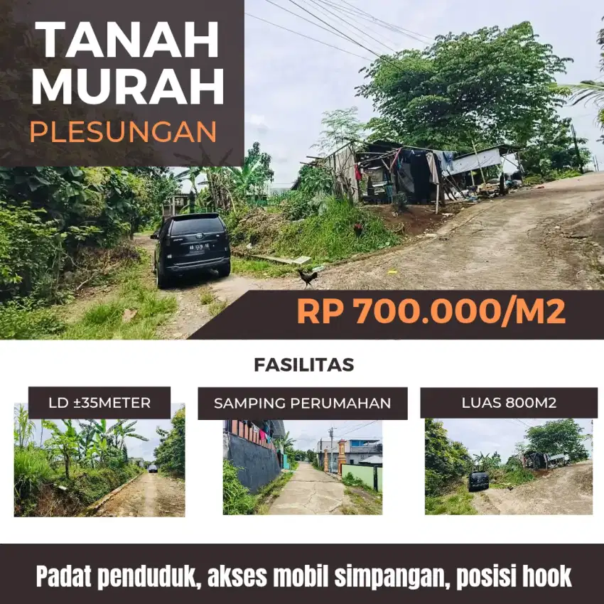 Tanah 800 murah plesungan