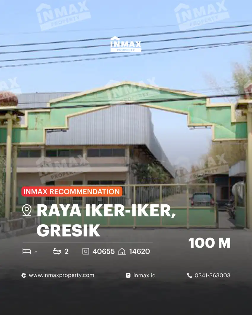 Pabrik + Kantor Siap Untuk Usaha Apapun Di Raya Iker-Iker Geger Gresik