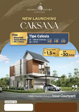 RUMAH 2 LANTAI HANYA 1.5 M DI SUVARNA SUTERA