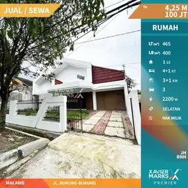 Dijual Rumah Siap Huni Bangunan Terawat di Jl Burung-burung Malang