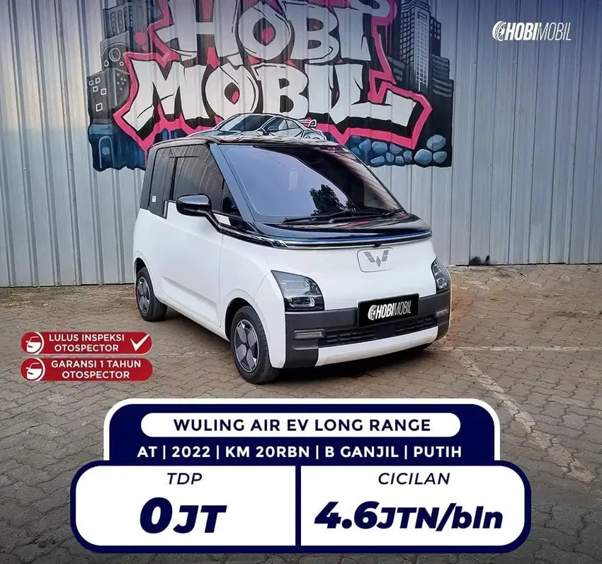 TERMURAH FREE CICILAN 3x DP 0 WULING AIR EV LONG RANGE MATIC 2022