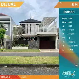 Rumah Modern Plus Kolam Renang Di Cluster Golf Araya Malang(OLX533)