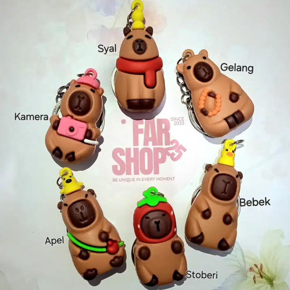 Ganci Capybara Lucu – Aksesoris Gemas untuk Kunci & Tas!