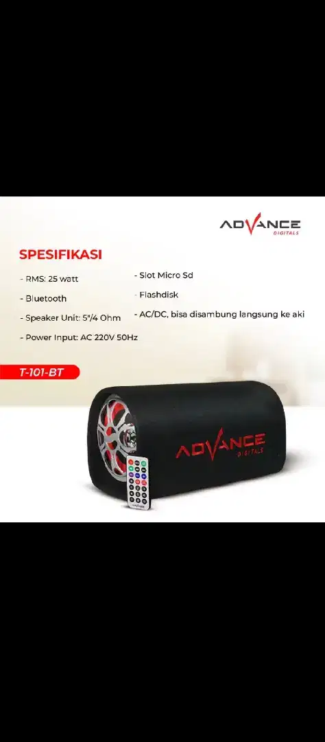 Jual speaker bluetooth advance 5