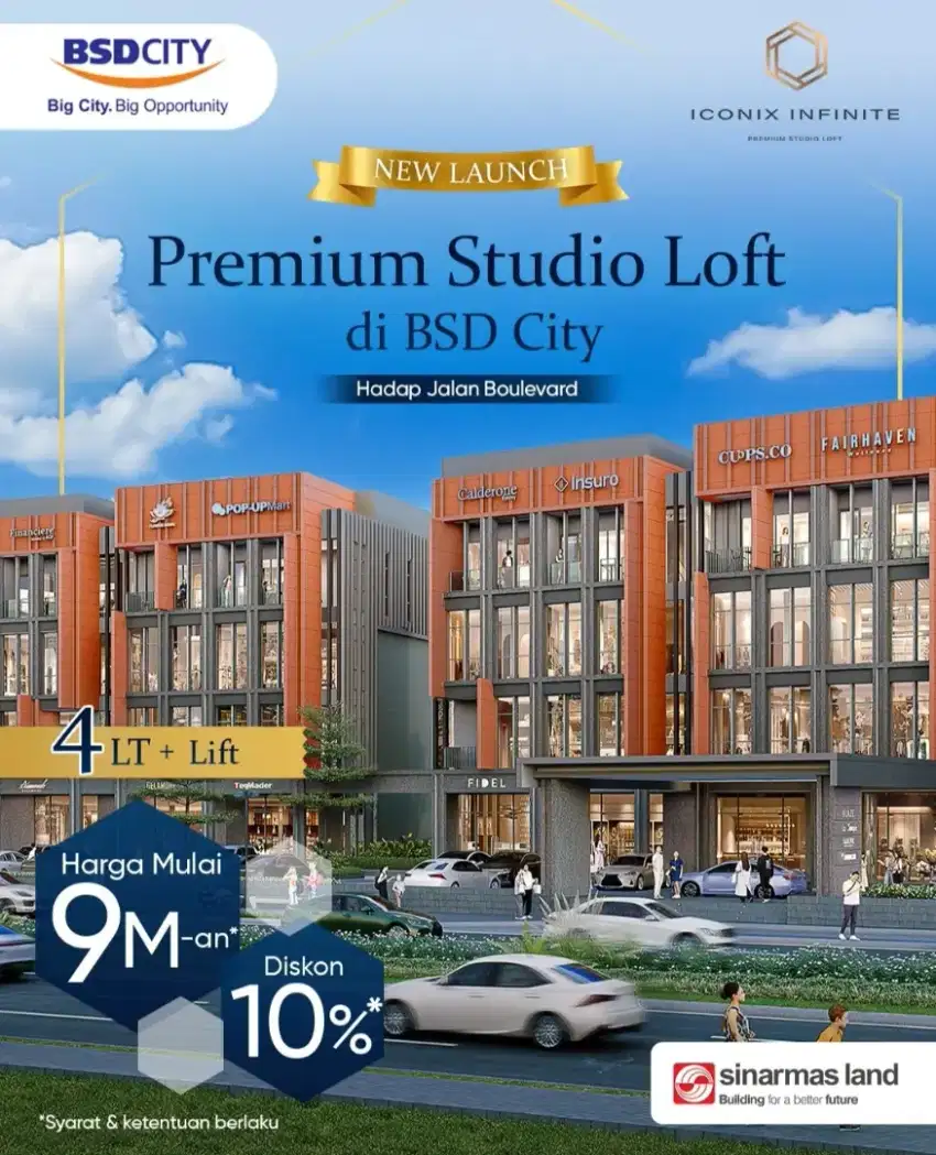 Iconix infinite studio loft bsd city 1 menit exit tol bsd KPR dp nol %