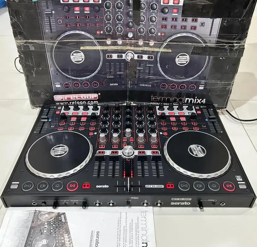 Alat DJ Reloop Terminal Mix 4 Fullset Box & Buku Pioneer XDJ CDJ DDJ
