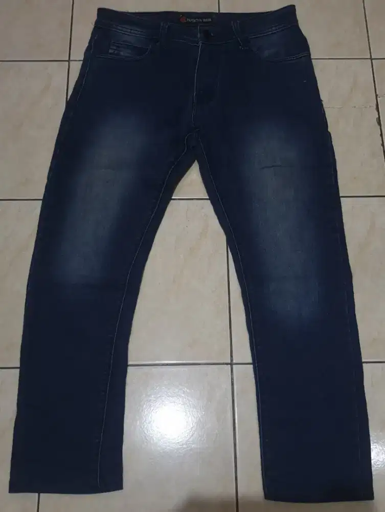 Celana jeans panjang navy