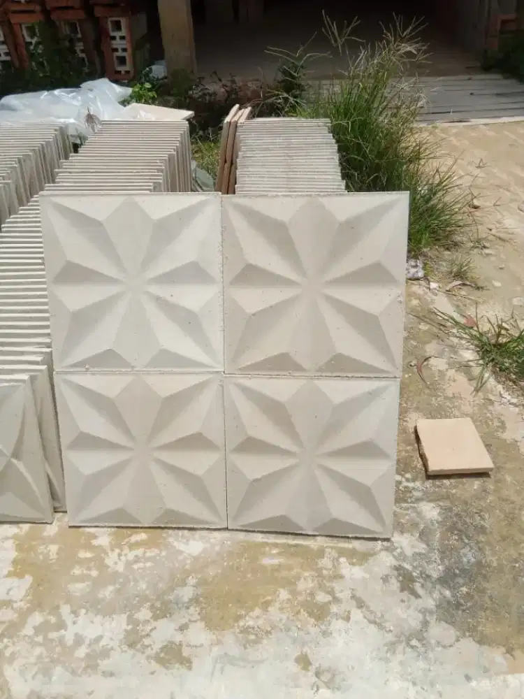 Ornamen dinding beton minimalis