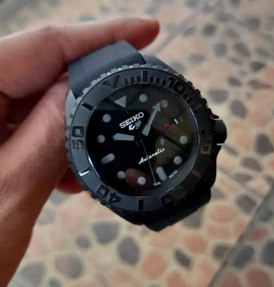 Seiko srpd black mod nh36 movement saphire dome