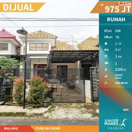 Dijual Rumah Puncak Dieng Malang Murah Akses Mudah