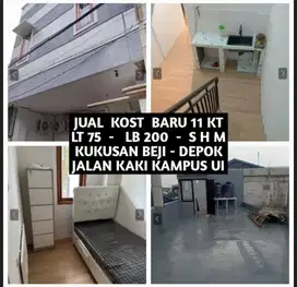 JUAL KOS KOST KOSAN BARU 11 KAMAR DEKAT UI UNIVERSITAS INDONESIA DEPOK