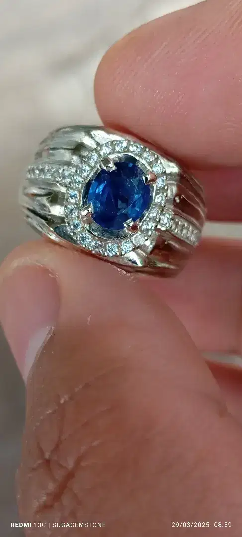 Sim to royal blue safir Ceylon Srilanka memo