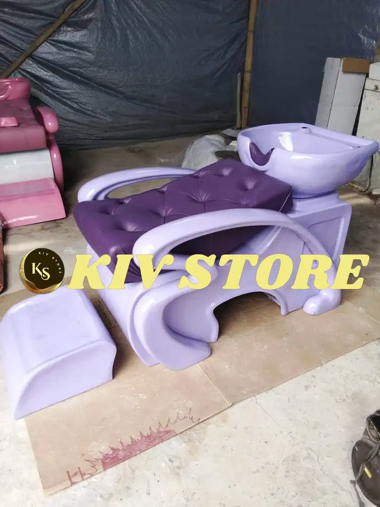 KURSI KERAMAS TIDURAN UNGU BAHAN FIBERGLASS READY STOCK