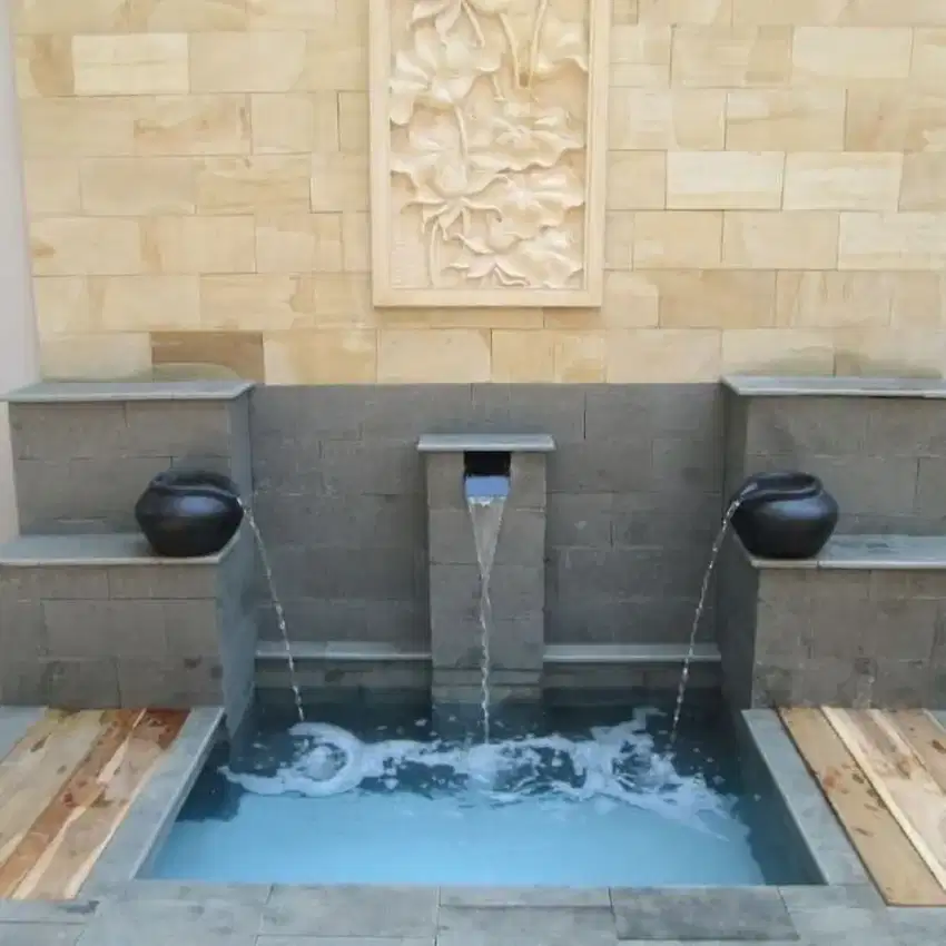 Kolam minimalis batu alam