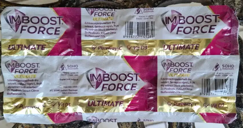 Vitamin Imboost Force ultimate 1 strip (10 kaplet) exp des 26