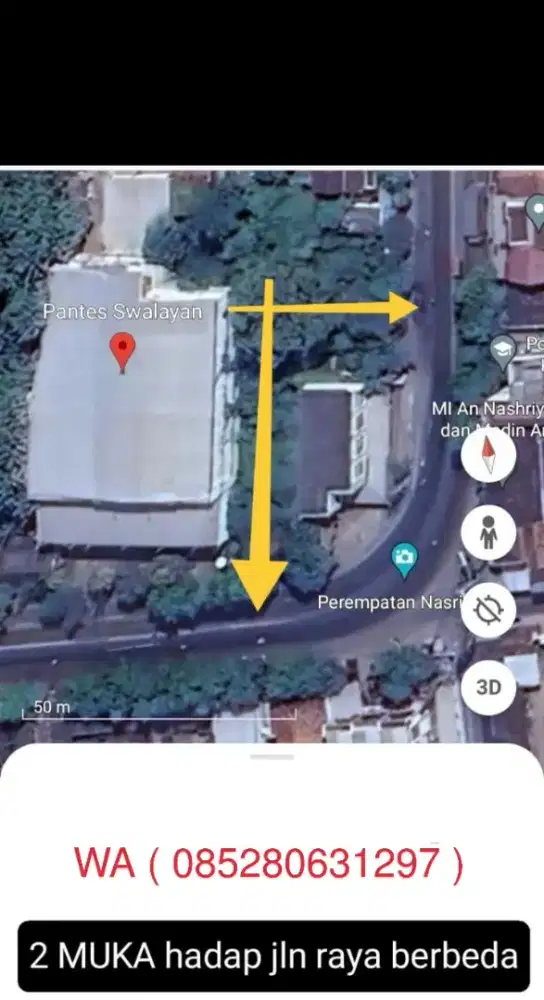 Turun Harga, Rumah dng 2 jln beda , bisa  BANK & alfamart / Indomaret