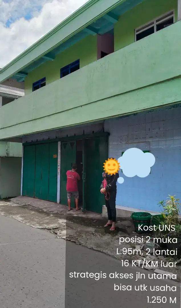 Dijual Kost Strategis UNS L:95m, 17KT