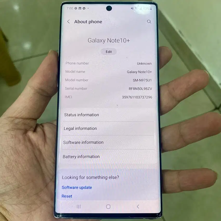 Samsung note 10 plus 12 / 256 inter full oem snap